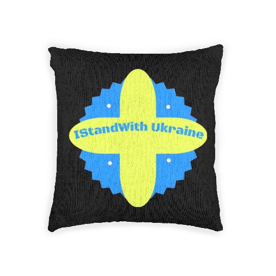 I Stand With Ukraine Woven Pillows