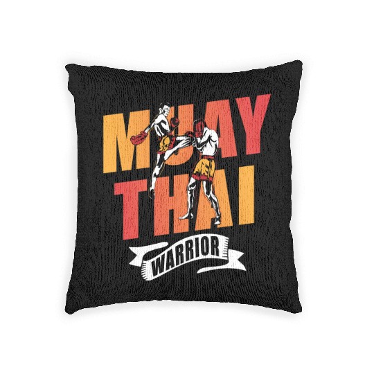 Muay Thai Warrior Martial Arts Boxing Fighter Woven Pillows