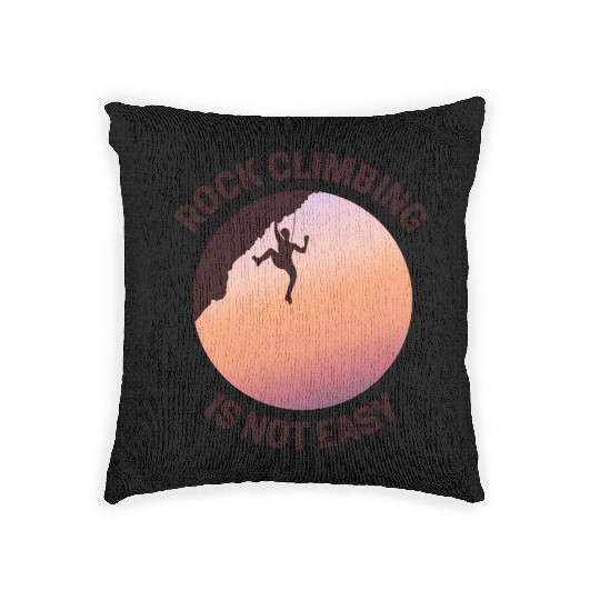 Rock Climbing Rappelling Not Easy Woven Pillows