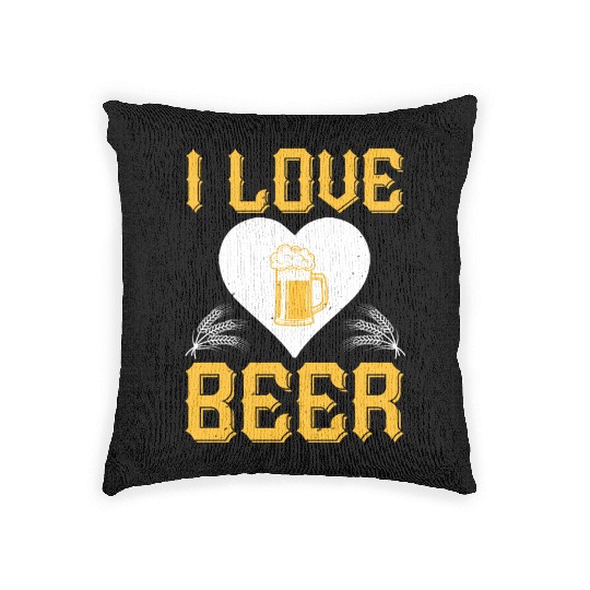 I love beer Woven Pillows