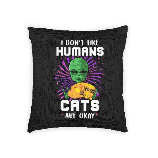 Alien Woven Pillows Ufo Extraterrestrial Children Mars