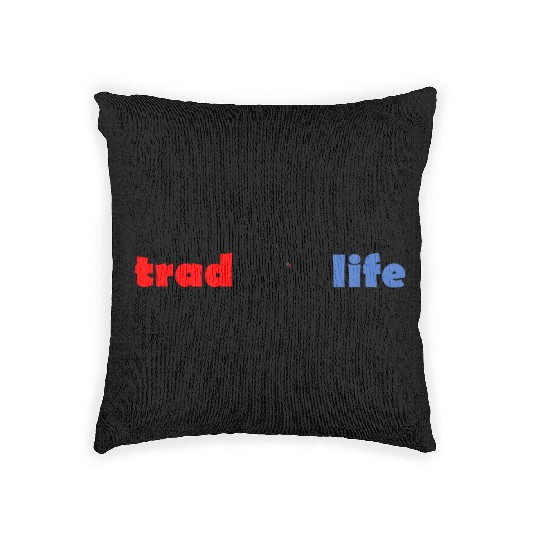 tradbowlife logo - 'bow' clear and outlined Woven Pillows