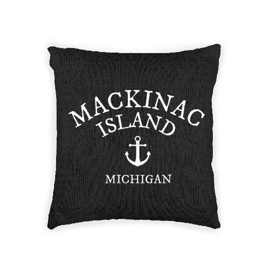 Mackinac Island Michigan Lake Town T Woven Pillows