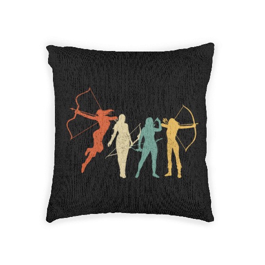 Archery Bow Archer Retro Vintage Woven Pillows