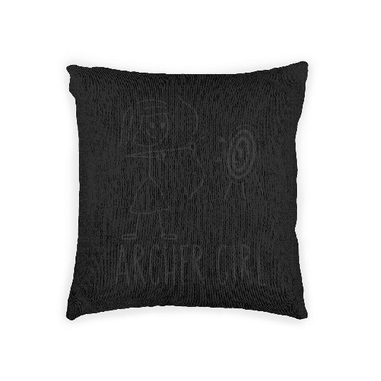 Archery Bow Archer Girl Vintage Woven Pillows