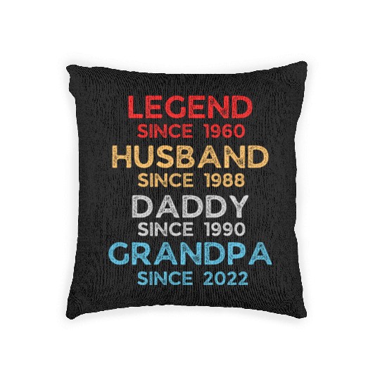 legend husband daddy papa quotes Woven Pillows