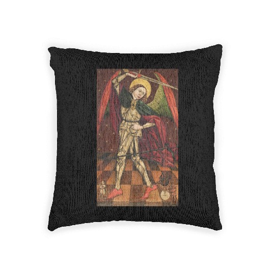 Saint Michael in Bakabánya Woven Pillows