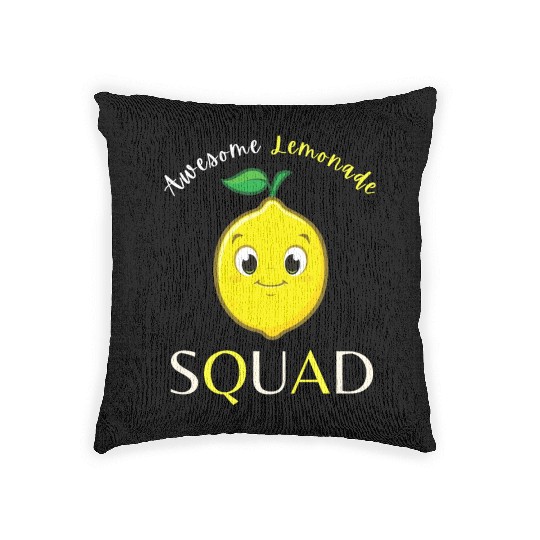 Awesome Lemonade Squad Lemon Lovers For Summer Woven Pillows