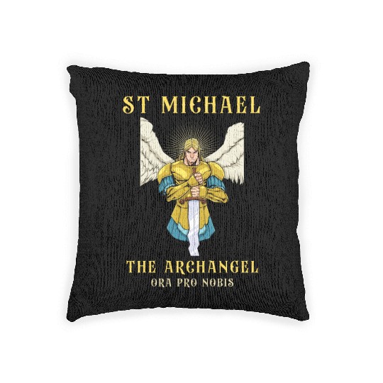 Archangel St Michael Roman Catholic Gift Woven Pillows