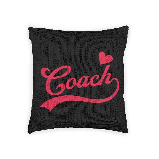 heart cheer coach megaphone Woven Pillows