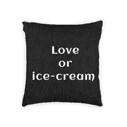 Love or Ice Cream Woven Pillows