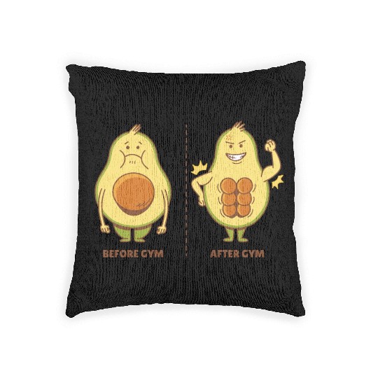 Muscle Avocado Woven Pillows