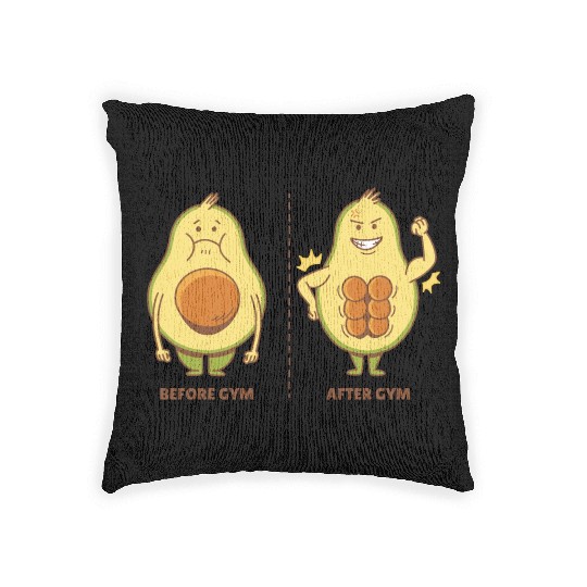 Muscle Avocado Woven Pillows