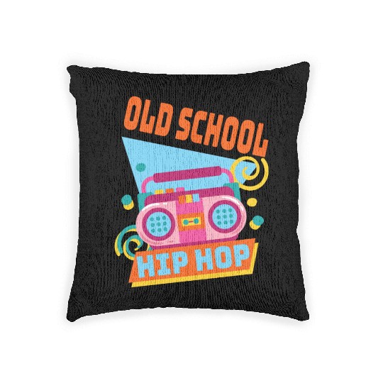 Retro Old School Hip Hop 80s 90s Graffiti Cassette Woven Pillows