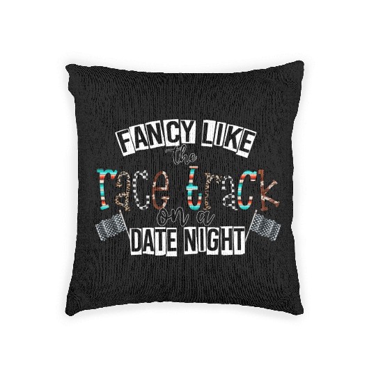 Fancy Like The Race Track On a Date Night Woven Pillows