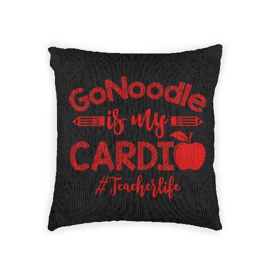 GoNoodle is My Cardio Teacher Life Funny Woven Pillows
