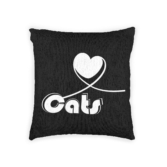 I love cats Woven Pillows