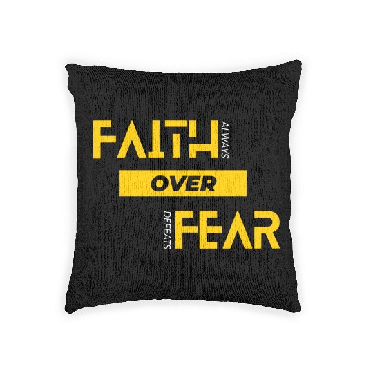 Faith Over Fear Woven Pillows