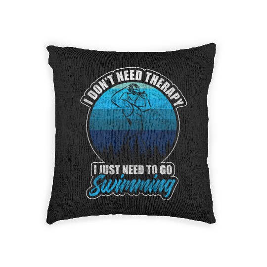 Swim Beach Free Swimmer Woven Pillows