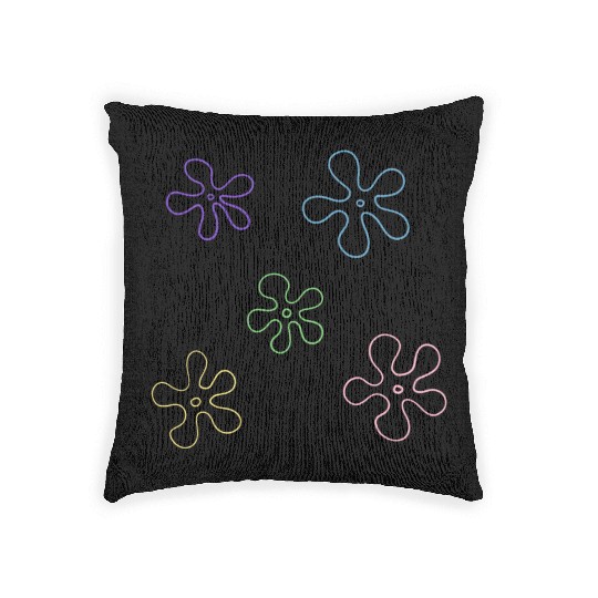 sponge bob flower pack Woven Pillows