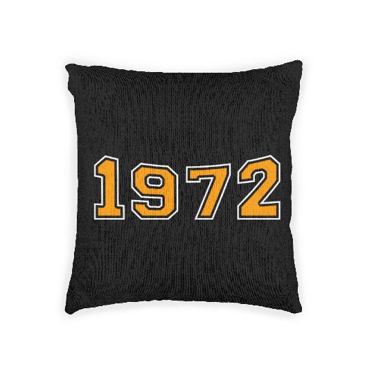1972 Year Orange Design Woven Pillows