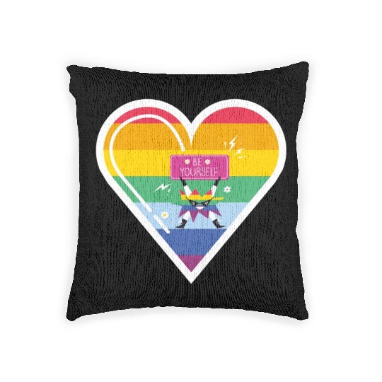 LGBT Pride be yourself Woven Pillows