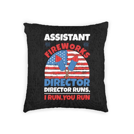 America American Fireworks Director 4th Of July Woven Pillows