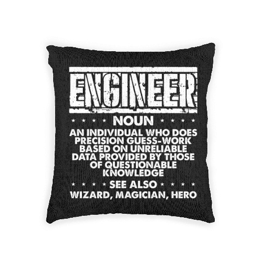 Engineer Gifts Precision Guesswork Wizard Woven Pillows