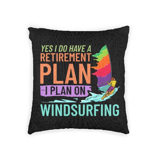 Windsurfing Board Sail Paddle Windsurfer Woven Pillows