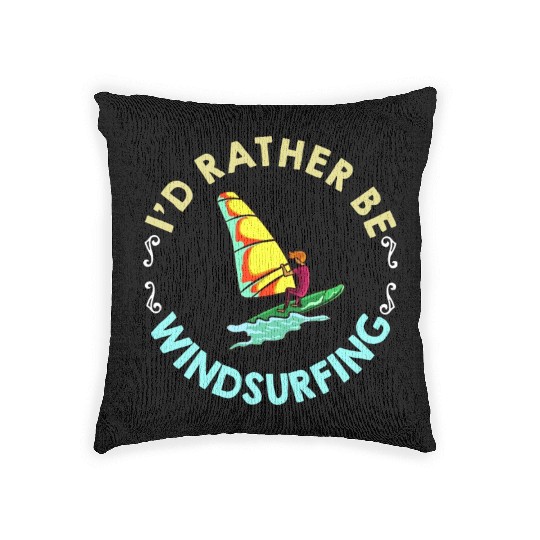 Windsurfing Board Sail Paddle Windsurfer Woven Pillows