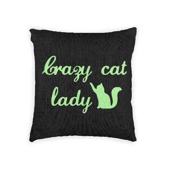 Crazy Cats LOVER Lady Woven Pillows