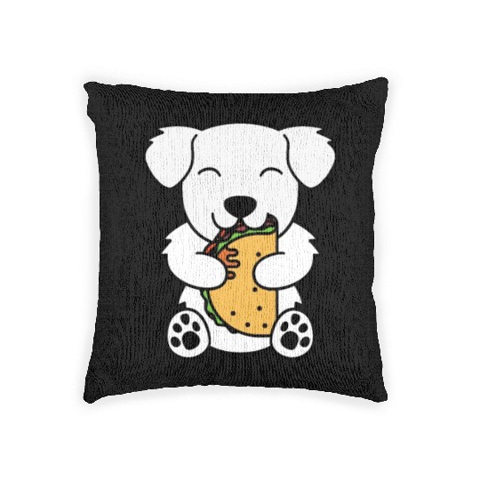 Great Pyrenees Taco Lover Woven Pillows