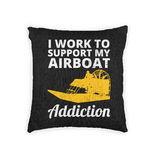 Airboat Fanboat Airboating Planeboat Swamp boat Woven Pillows