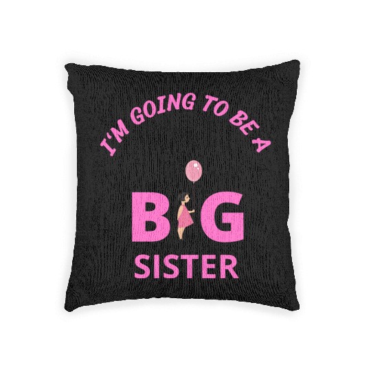 I'm going to be a big sister Woven Pillows