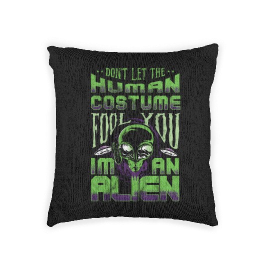 Alien Woven Pillows Ufo Extraterrestrial Children Mars