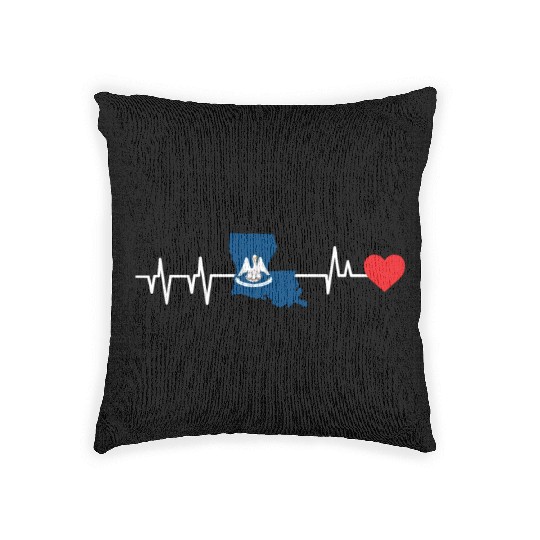 Louisiana Heartbeat Gift Woven Pillows