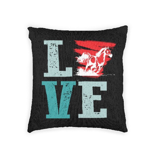 Horse Girl Horseback Riding Pony Lover Ranch Owner Woven Pillows