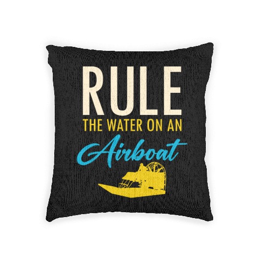 Airboat Fanboat Airboating Planeboat Swamp boat Woven Pillows