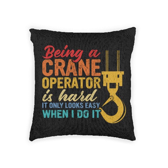 Crane Operator Driver Accessories Woven Pillows