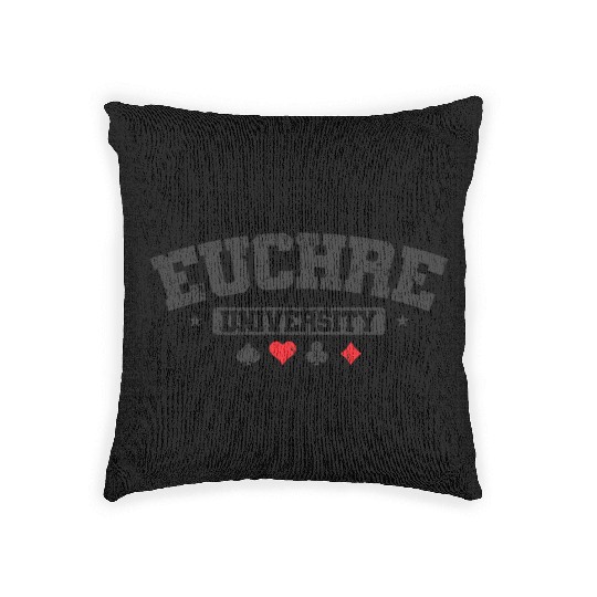 Euchre University Deck of playing Cards Woven Pillows