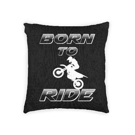 motorcycle riding Woven Pillows summer badass born to ride