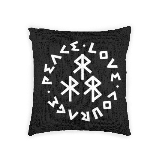 Peace Love Courage, Vikings Woven Pillows