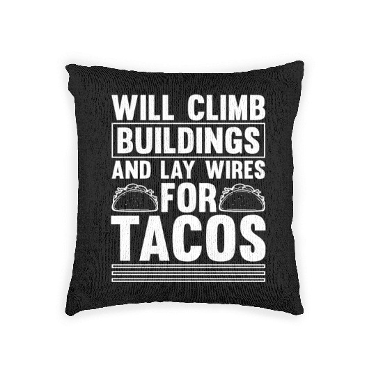 Electrician Electrical Engineer Lineman Woven Pillows