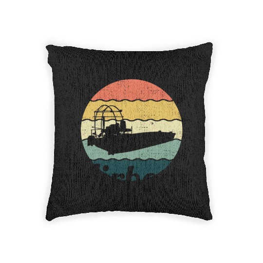 Airboat Fanboat Airboating Planeboat Swamp boat Woven Pillows