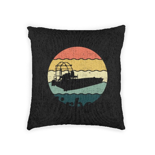 Airboat Fanboat Airboating Planeboat Swamp boat Woven Pillows