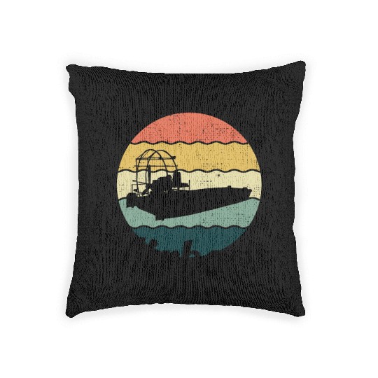 Airboat Fanboat Airboating Planeboat Swamp boat Woven Pillows