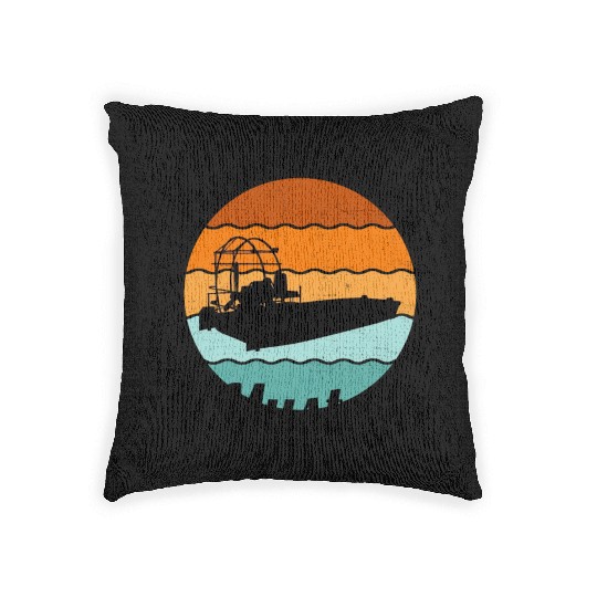 Airboat Fanboat Airboating Planeboat Swamp boat Woven Pillows