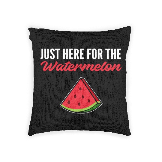 Here for Watermelon Vegan Gift Woven Pillows