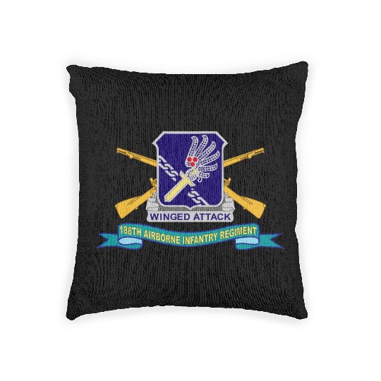 Army 188th Airborne Infantry Regiment w Br DUI Rib Woven Pillows