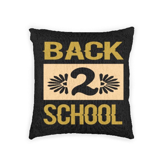 Back to school, Funny gift print idea merch Woven Pillows